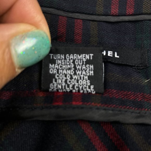 Zac & Rachel Skirt Women Size 8 Plaid Navy Red‎ A-Line Stretch Side Zip - Picture 12 of 12